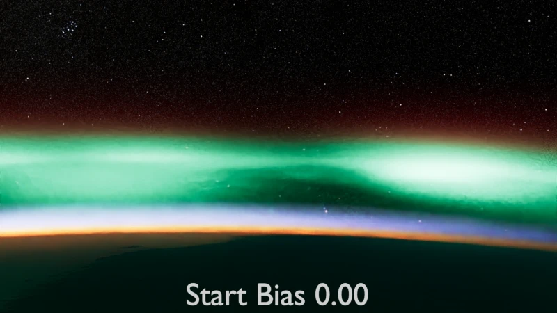 Animated display of the various values of Dithered Start Bias